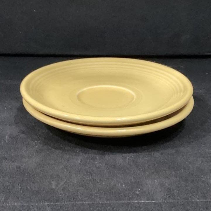 Fiesta Homer Laughlin Yellow Cup & Saucers, Set of 2, USA Pottery, Fiesta Ware - Thumbnail 13