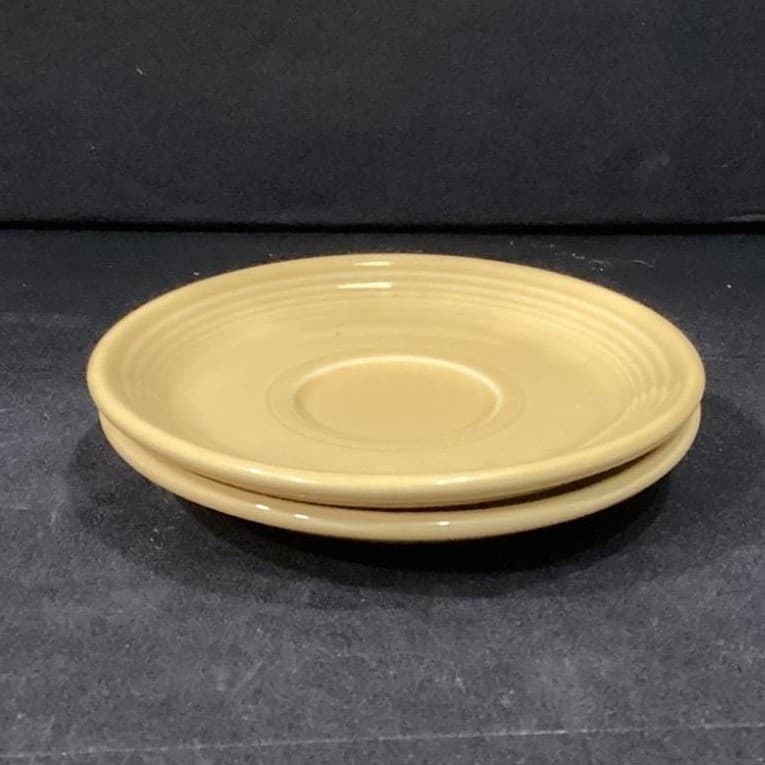 Fiesta Homer Laughlin Yellow Cup & Saucers, Set of 2, USA Pottery, Fiesta Ware - Thumbnail 16