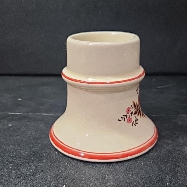 Pennsylvania Dutch Folk Art Candleholder, Vintage Hearts & Flowers Design Holder - Thumbnail 5