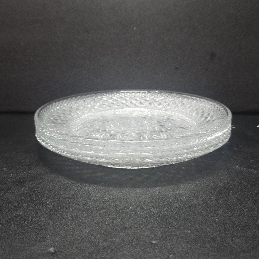 Cristal D'Arques-Durand Salad Plates, Set of 4, Vintage Crystal-Style Dinnerware - Thumbnail 9