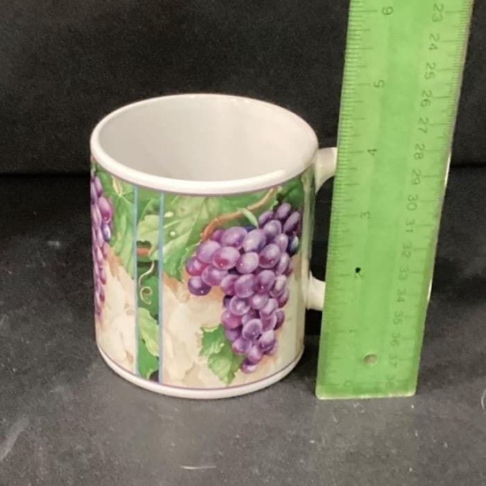 Sakura Table Vintage Select Coffee Cups, Set of 4, Paul Brent Grapes Design - Thumbnail 6