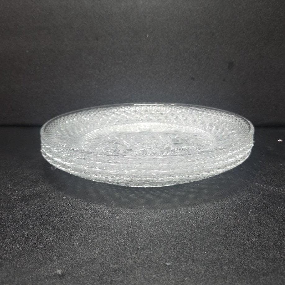 Cristal D'Arques-Durand Salad Plates, Set of 4, Vintage Crystal-Style Dinnerware - Thumbnail 8