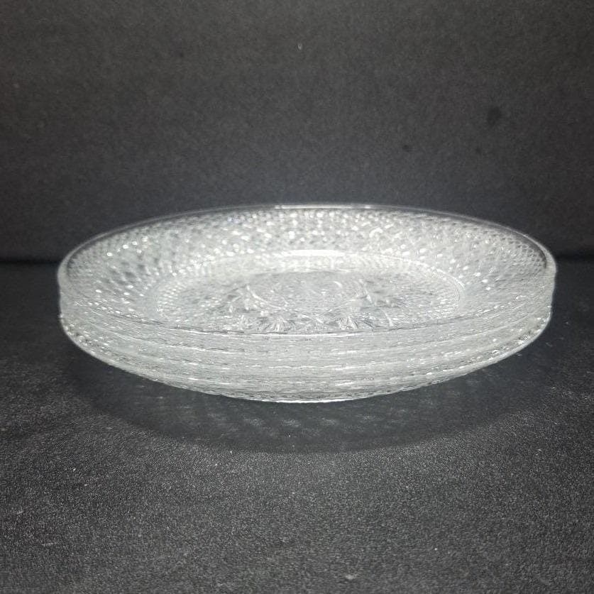 Cristal D'Arques-Durand Salad Plates, Set of 4, Vintage Crystal-Style Dinnerware - Thumbnail 7