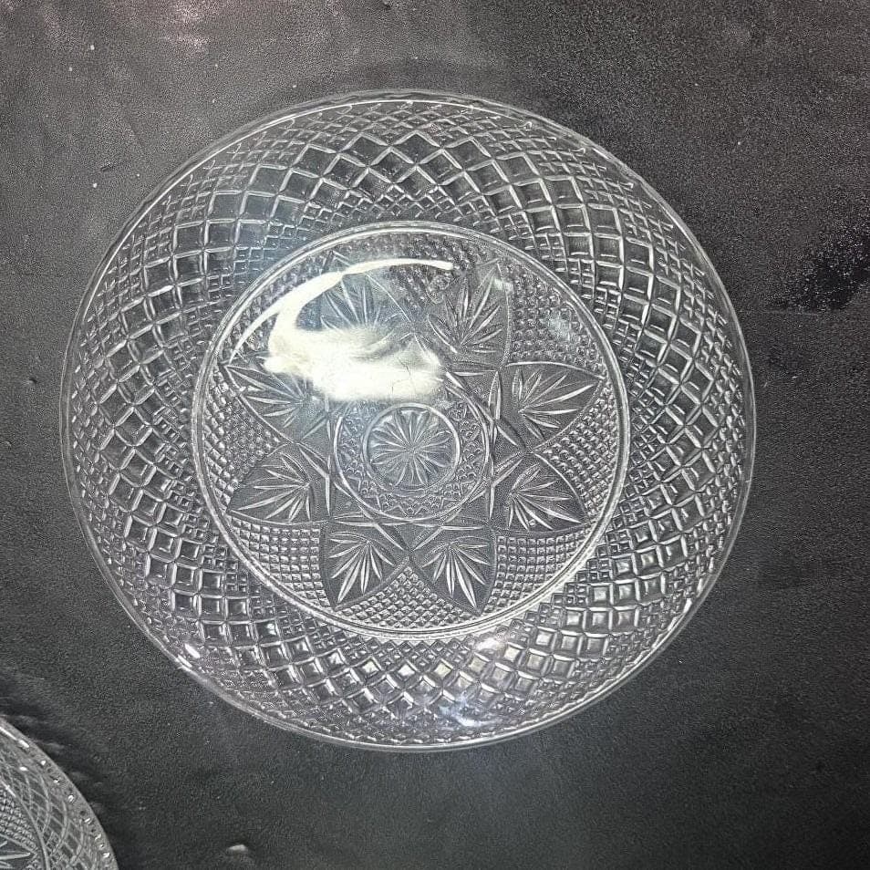 Cristal D'Arques-Durand Salad Plates, Set of 4, Vintage Crystal-Style Dinnerware - Thumbnail 3