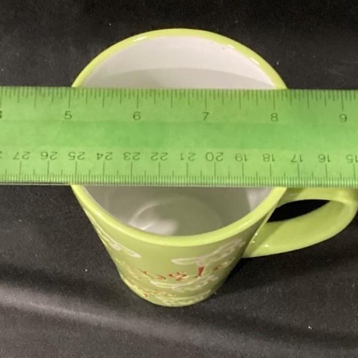 Mulberry Home Collection Lime Green Jingle Bells Coffee Cup, Christmas Latte Mug - Thumbnail 8