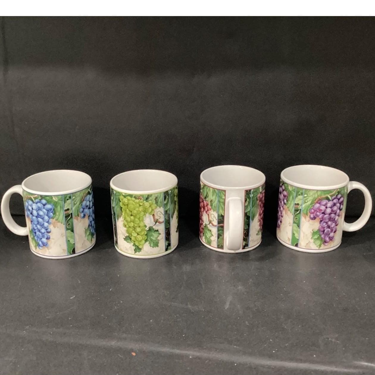 Sakura Table Vintage Select Coffee Cups, Set of 4, Paul Brent Grapes Design - Thumbnail 8
