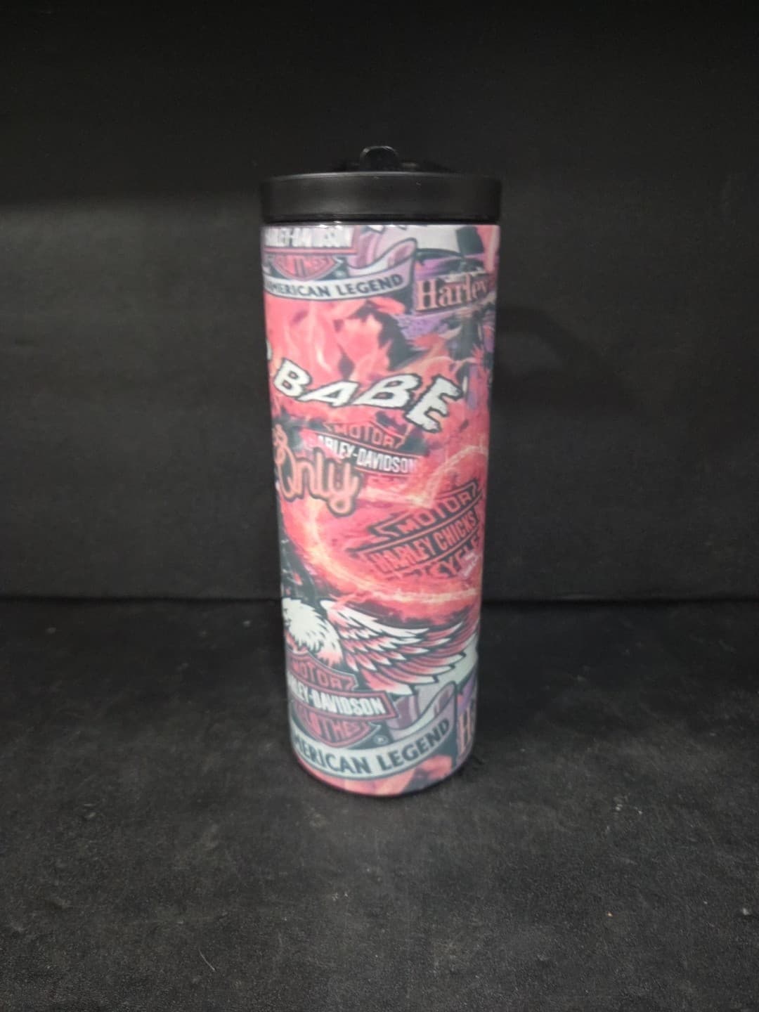 Harley Davidson Good Vibes Hogg Brand 20 oz Insulated Vacuum Sealed Tumbler - Thumbnail 2