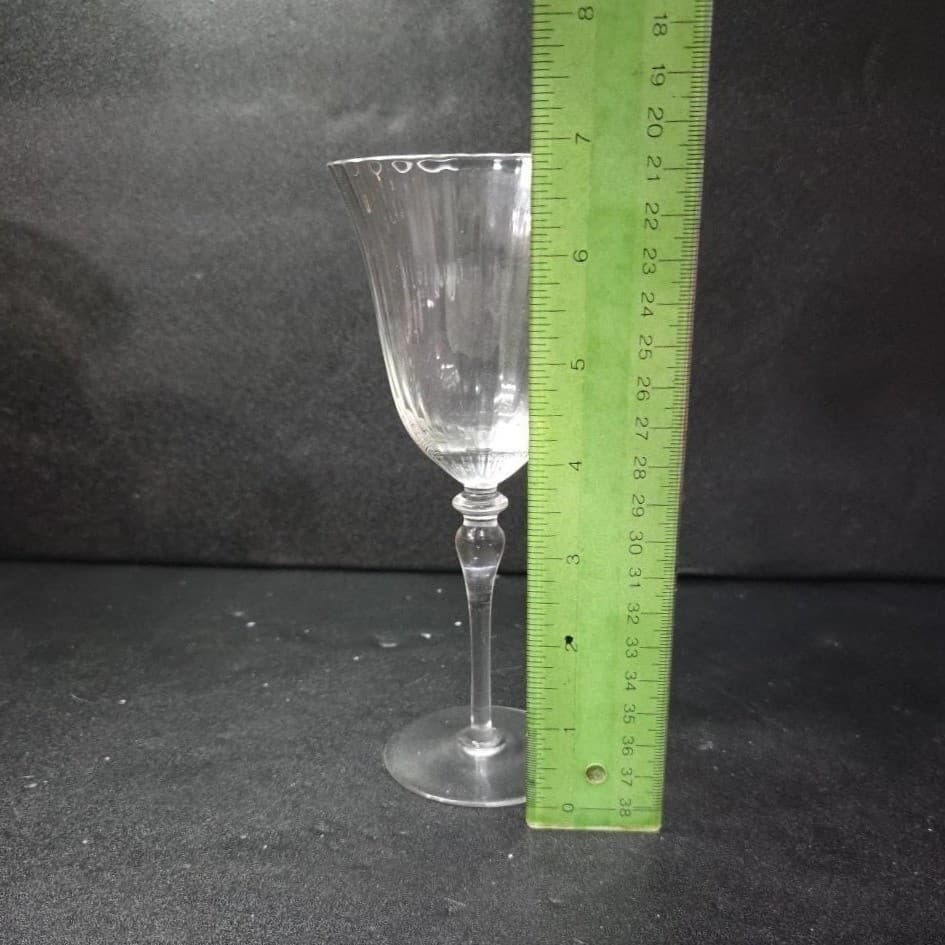 Miller Rogaska Clear Fluted Goblet, Ribbed Optic Wine Glass Replacement Stemware - Thumbnail 9