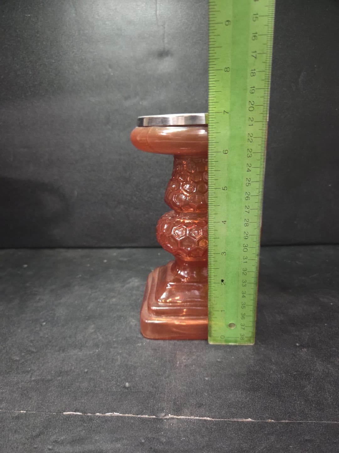 Opalhouse Textured Orange Pink Pillar Candle Holder Secret Garden Vintage Style - Thumbnail 7
