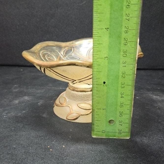 Wamsutta Resin Gold Accent Footed Bowl, Soap Or Trinket Dish, Replacement Decor - Thumbnail 9