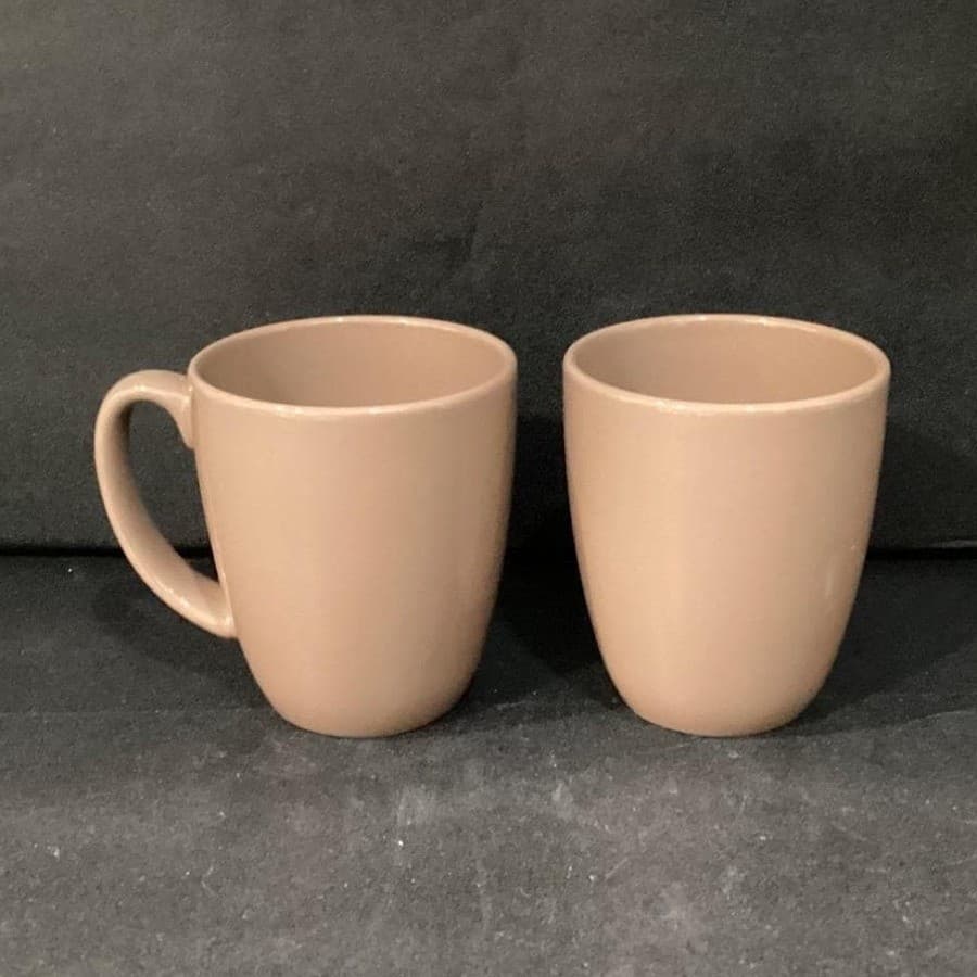 Corelle Coordinates Brown Coffee Cups, Set Of 2, Vintage Porcelain Mug Drinkware - Thumbnail 2