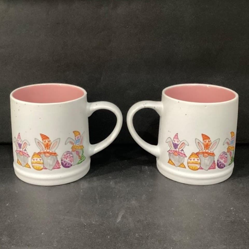 Carrot Patch Cottage Easter Gnome Oversized Coffee Cups, Set of 2, Drinkware - Thumbnail 2