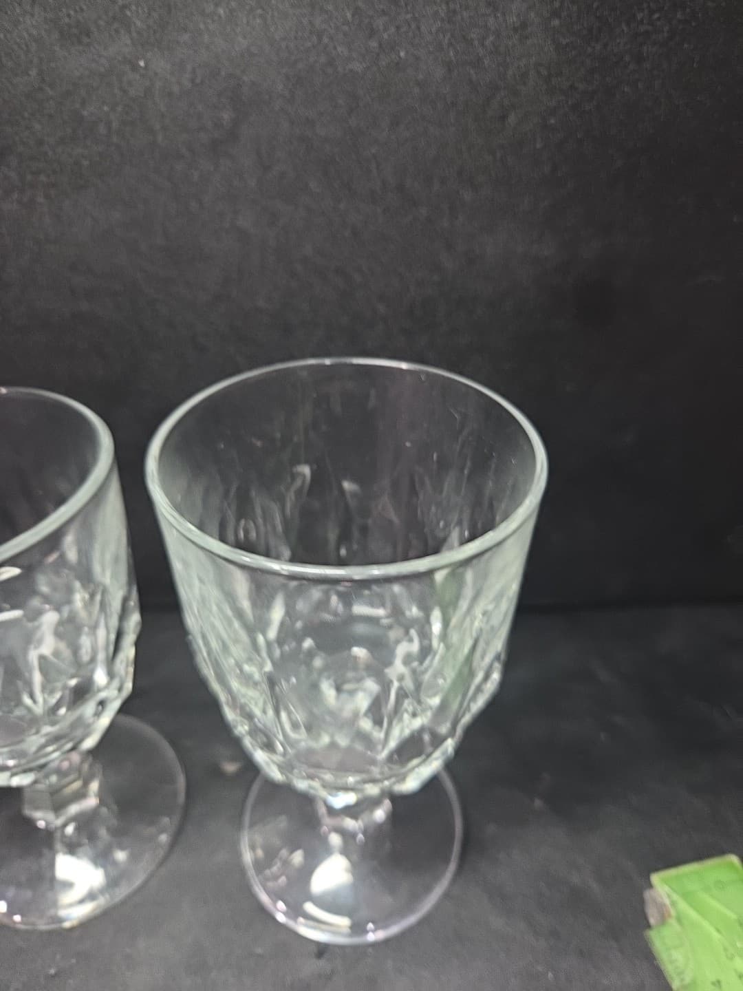 Arcoroc France Arctic Stemmed Crystal Wine Misc Glasses Set of 2 Vintage Clear - Thumbnail 5