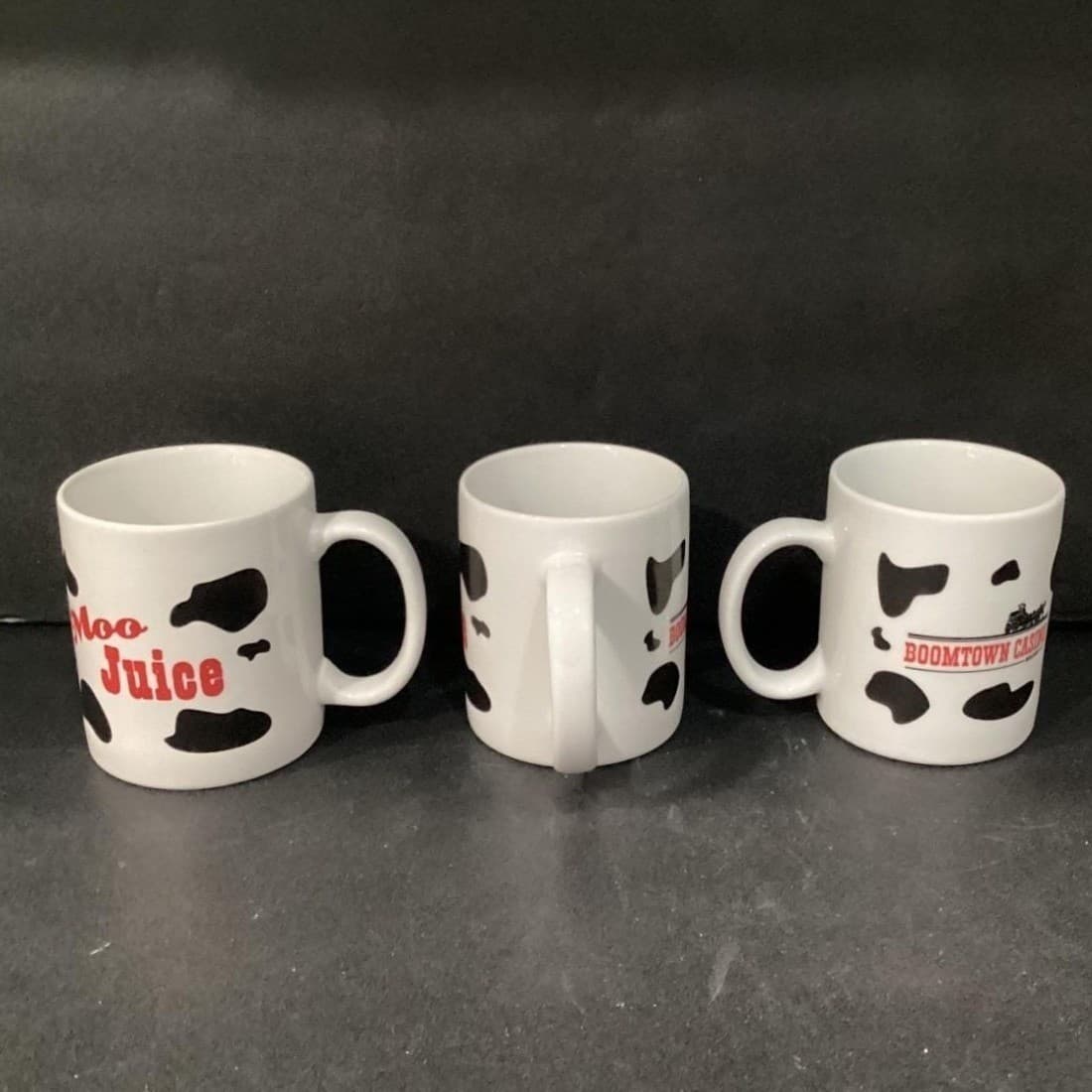 Boomtown Casino Moo Juice Coffee Cups, Set of 3, Vtg Biloxi Mississippi Keepsake - Thumbnail 2