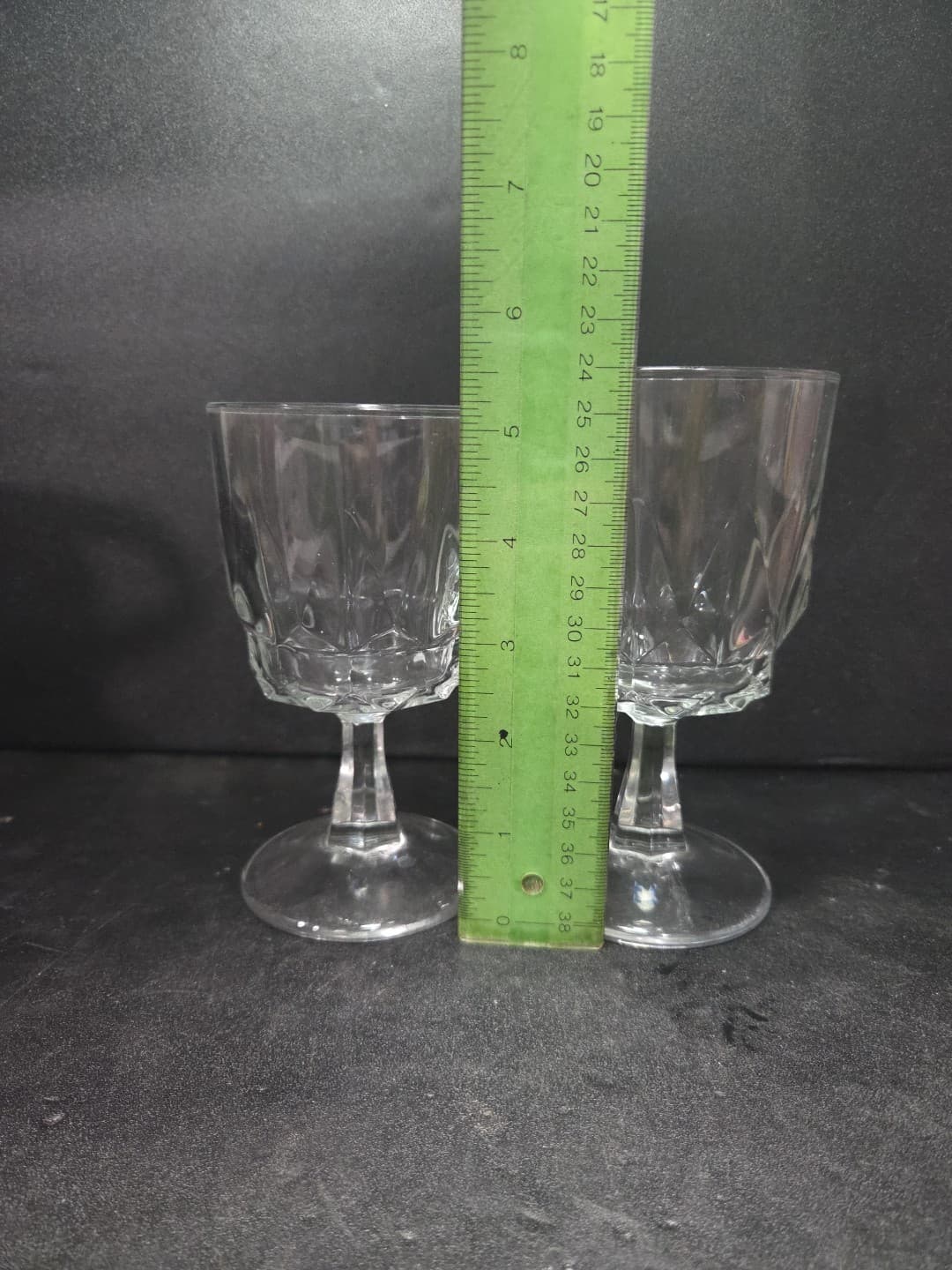 Arcoroc France Arctic Stemmed Crystal Wine Misc Glasses Set of 2 Vintage Clear - Thumbnail 8