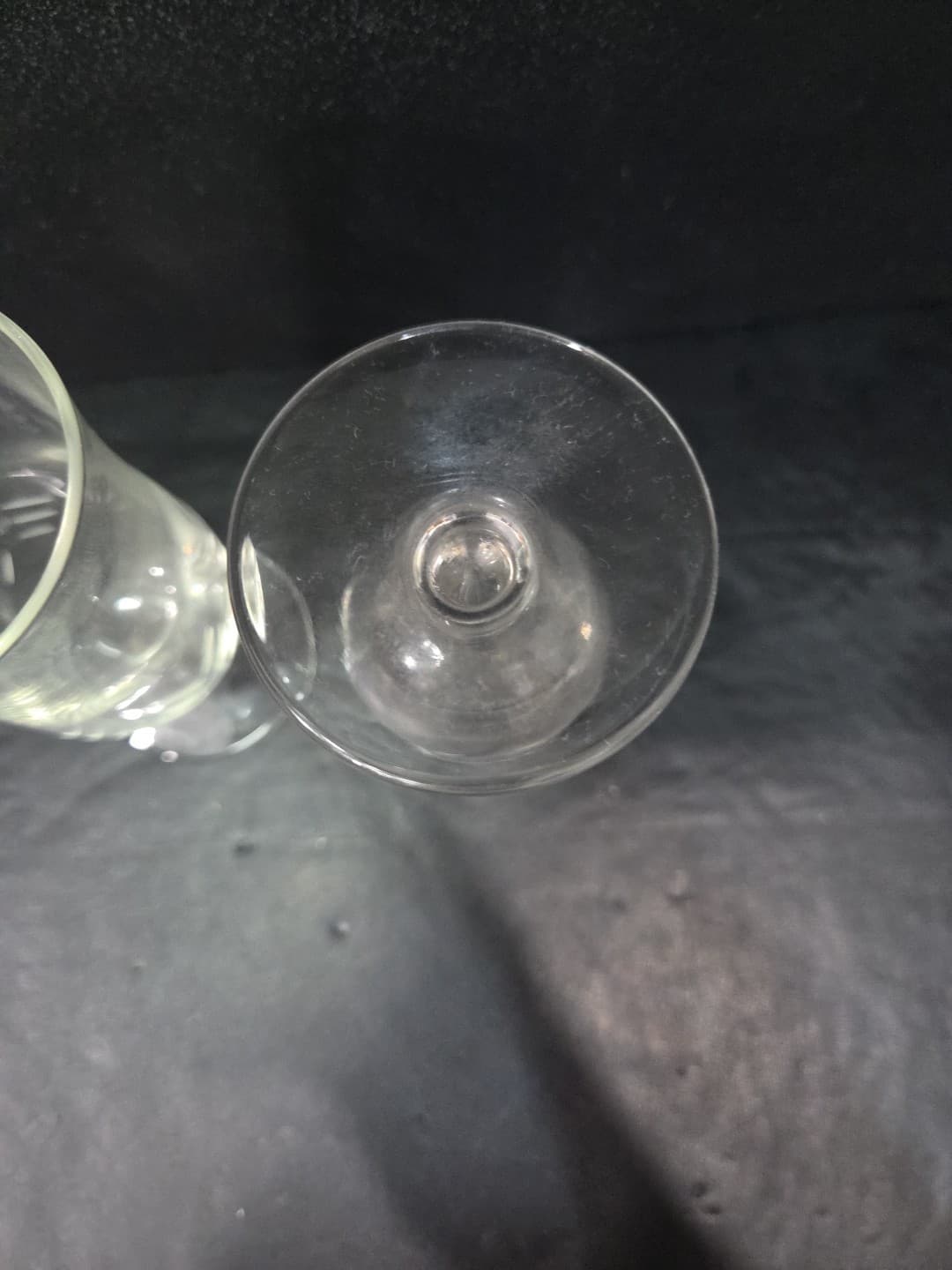Etched Glass Champagne Glasses, Clear Wine Stemware Set, Vintage Glass Drinkware - Thumbnail 7