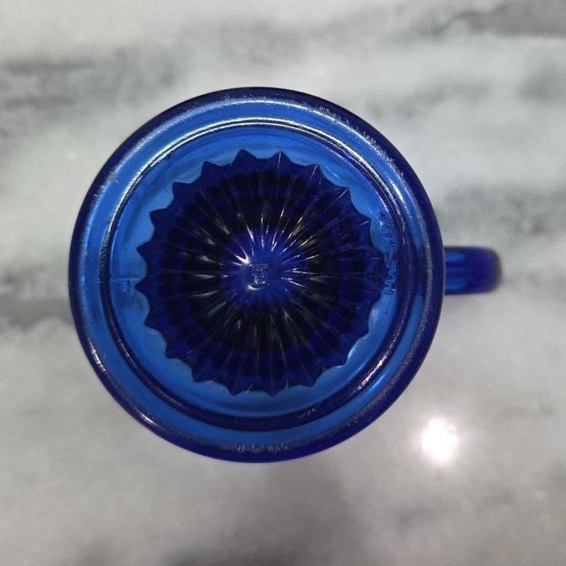 Anchor Hocking Cobalt Blue Irish Coffee Mugs, Set of 4, Vintage Pedestal Glasses - Thumbnail 8