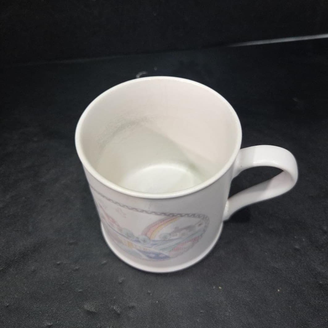 Neighborhood Rainbow Mug, Pfaltzgraff-Style Pastel Homes Design, Vtg Coffee Cup - Thumbnail 6