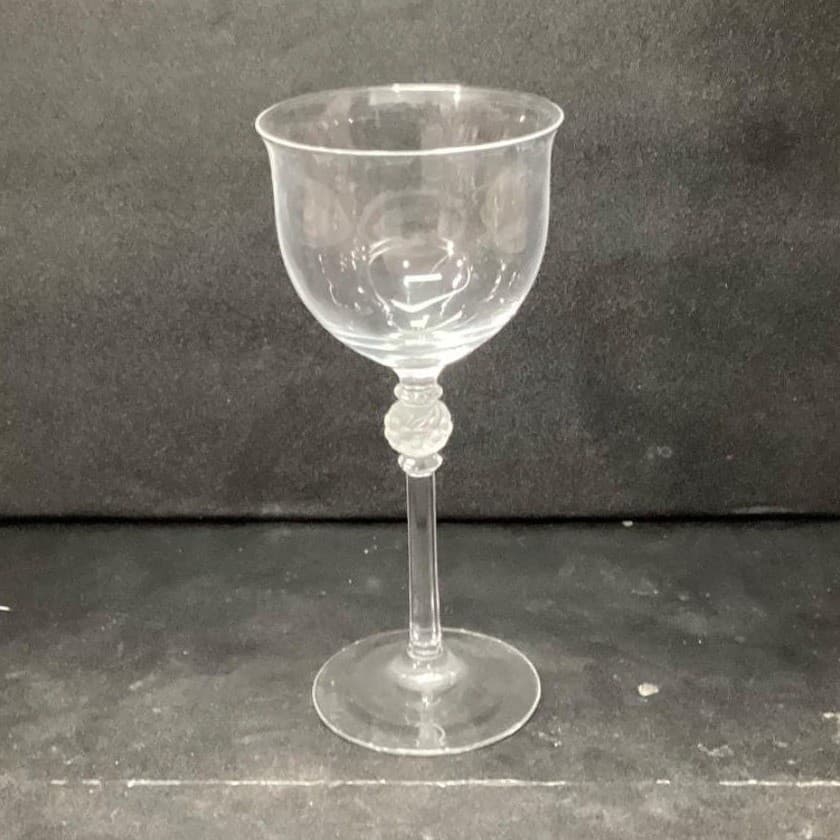 Mikasa Crystal Promises Wine Glass, Vtg Frosted Ball Stem, Replacement Stemware - Thumbnail 6