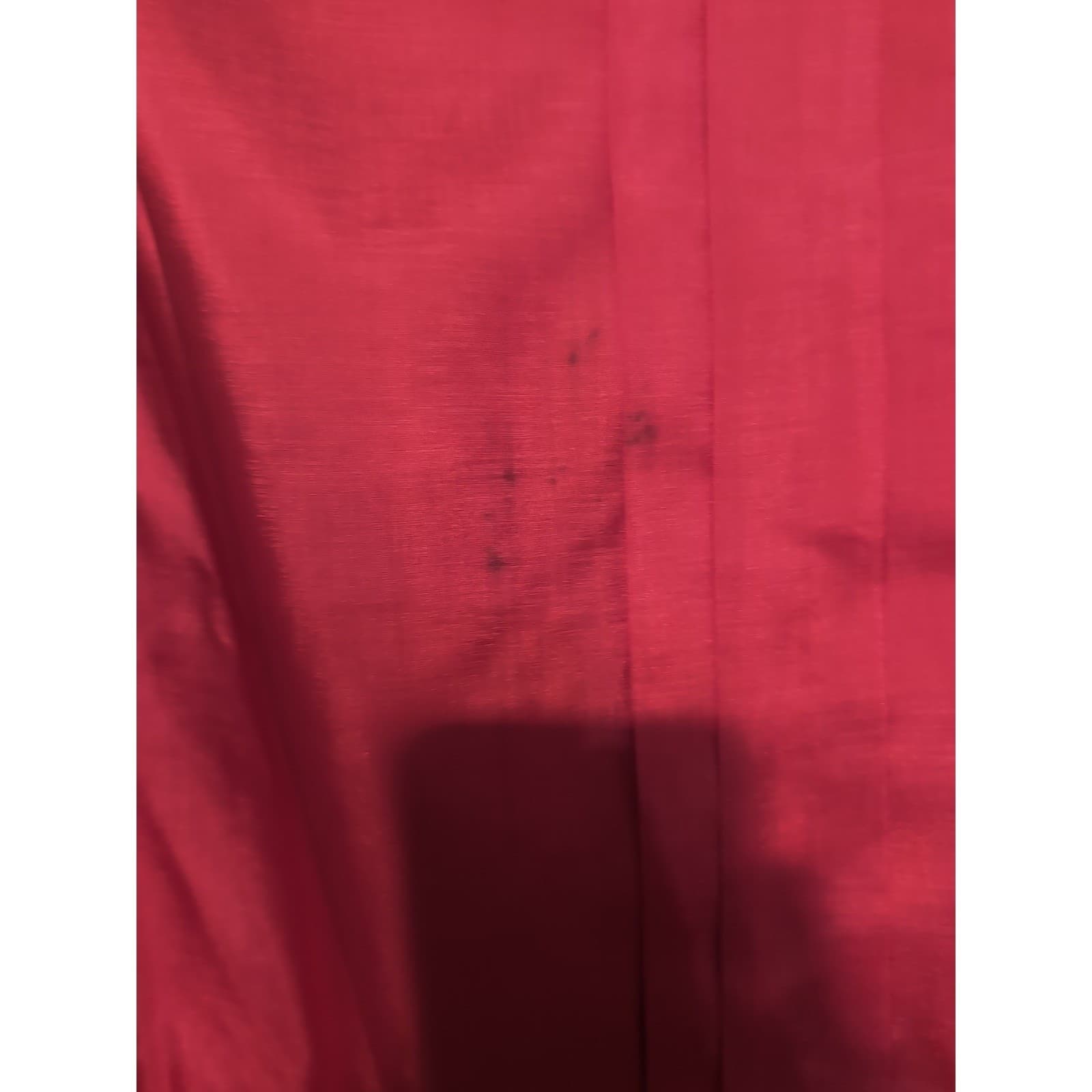 JH Collectibles Red Mock Neck Pleated Button Back, Women's Vintage Blouse - Thumbnail 8