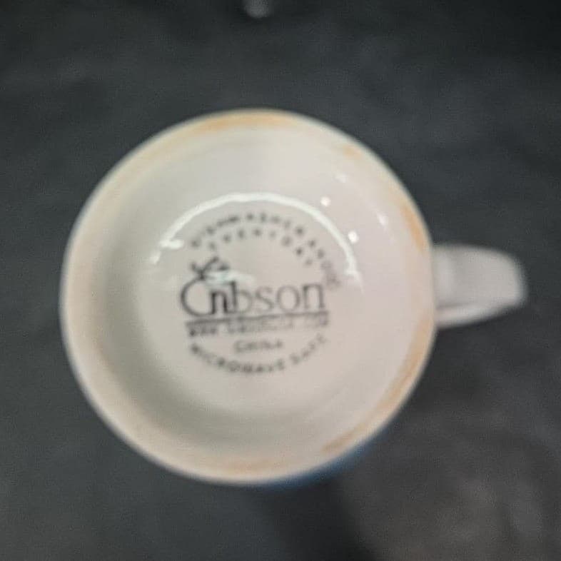Gibson Striped Footed Mug, Vtg Candy Stripe Blue Purple Green Yellow, Drinkware - Thumbnail 10