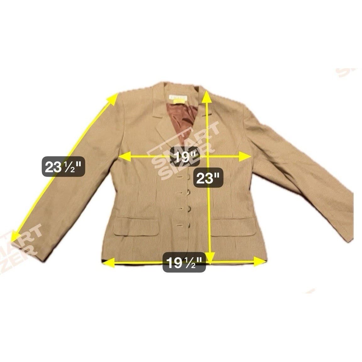 Chaus Brown Houndstooth Blazer, Women's Size 6 Coat, 3-Button Tailored Jacket - Thumbnail 2