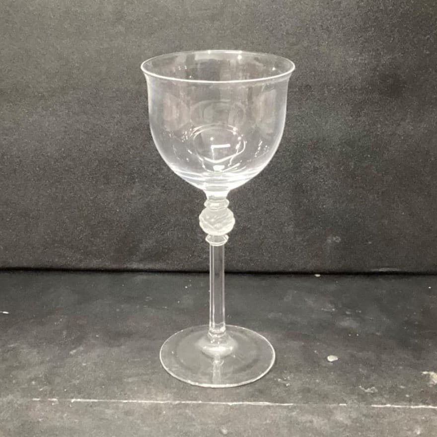 Mikasa Crystal Promises Wine Glass, Vtg Frosted Ball Stem, Replacement Stemware - Thumbnail 5