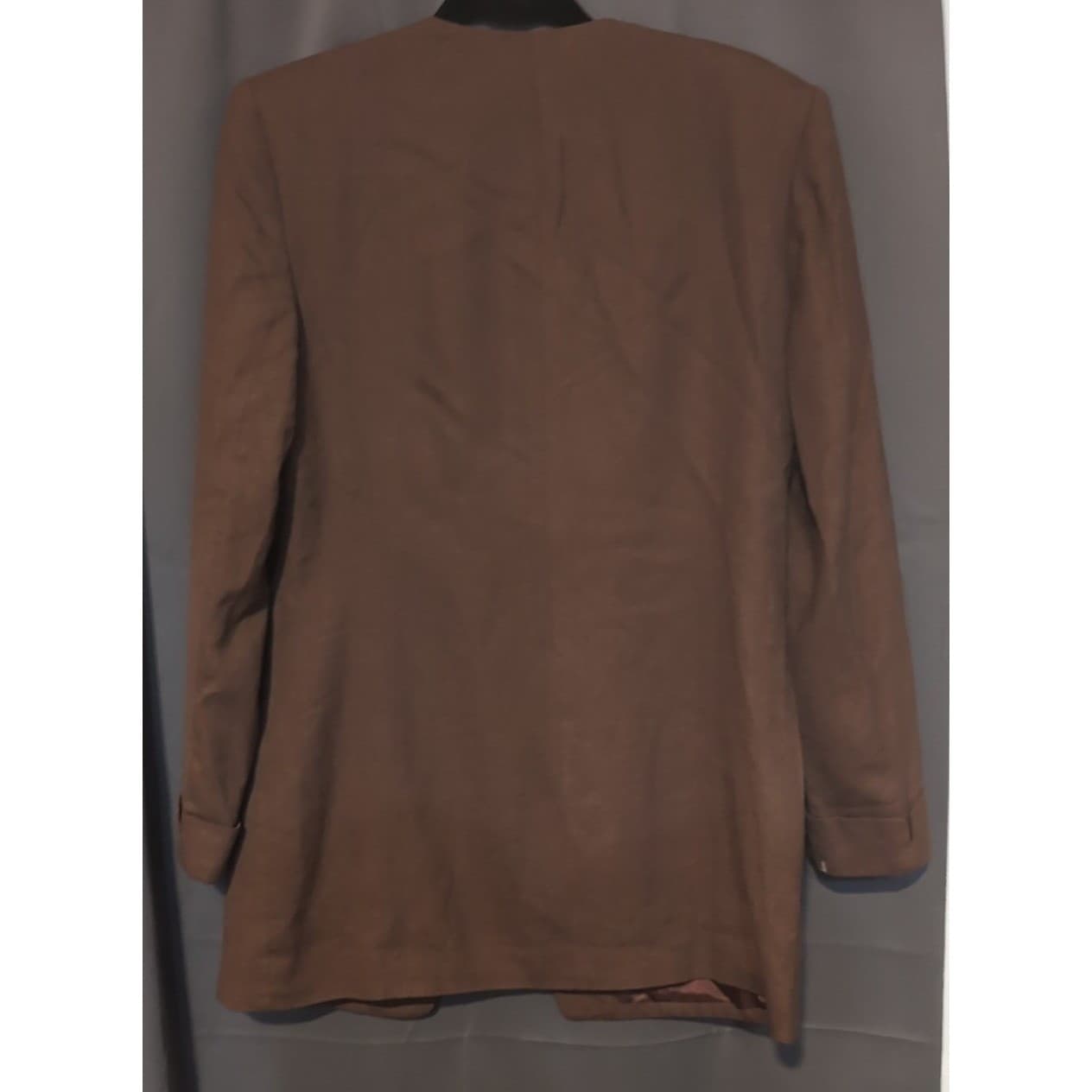 Chaus Brown Collarless Blazer, Women's Size 6 Jacket, 126519 - Thumbnail 4