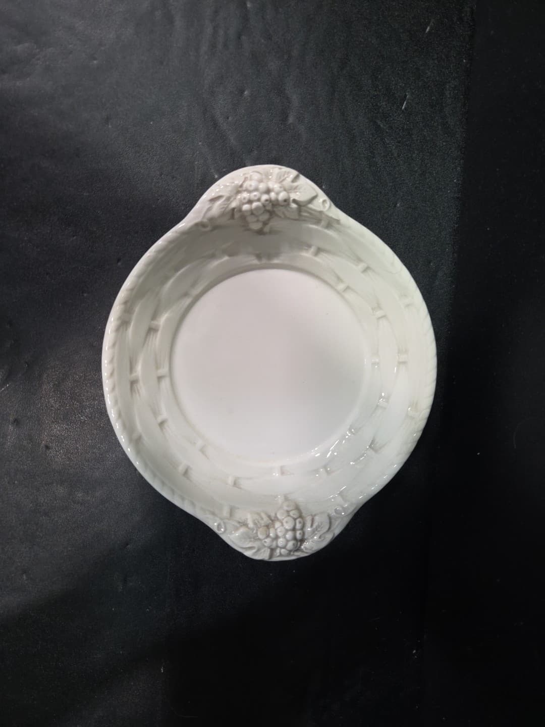 Lefton Style White Dish, Vintage Grappa Bowl, Japan 2251 Plate, Rustic Serving - Thumbnail 2