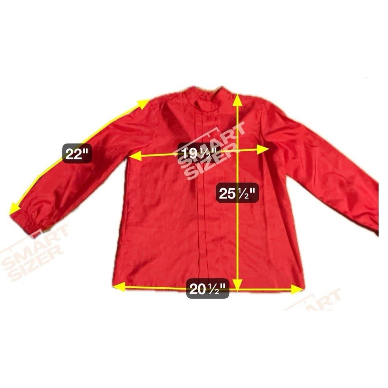 JH Collectibles Red Mock Neck Pleated Button Back, Women's Vintage Blouse - Thumbnail 2
