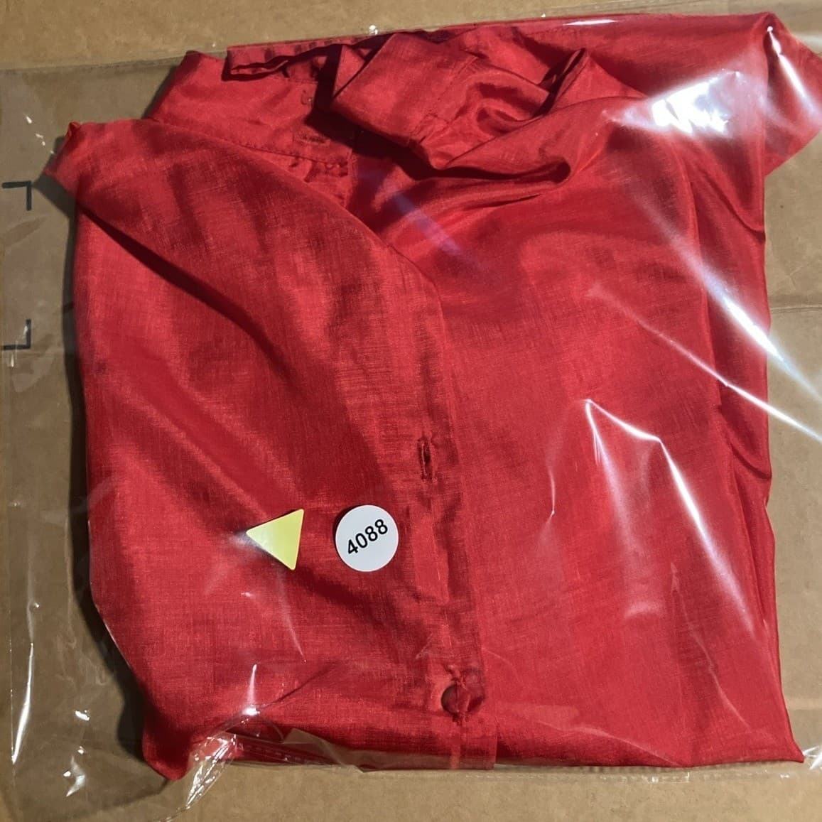 JH Collectibles Red Mock Neck Pleated Button Back, Women's Vintage Blouse - Thumbnail 9