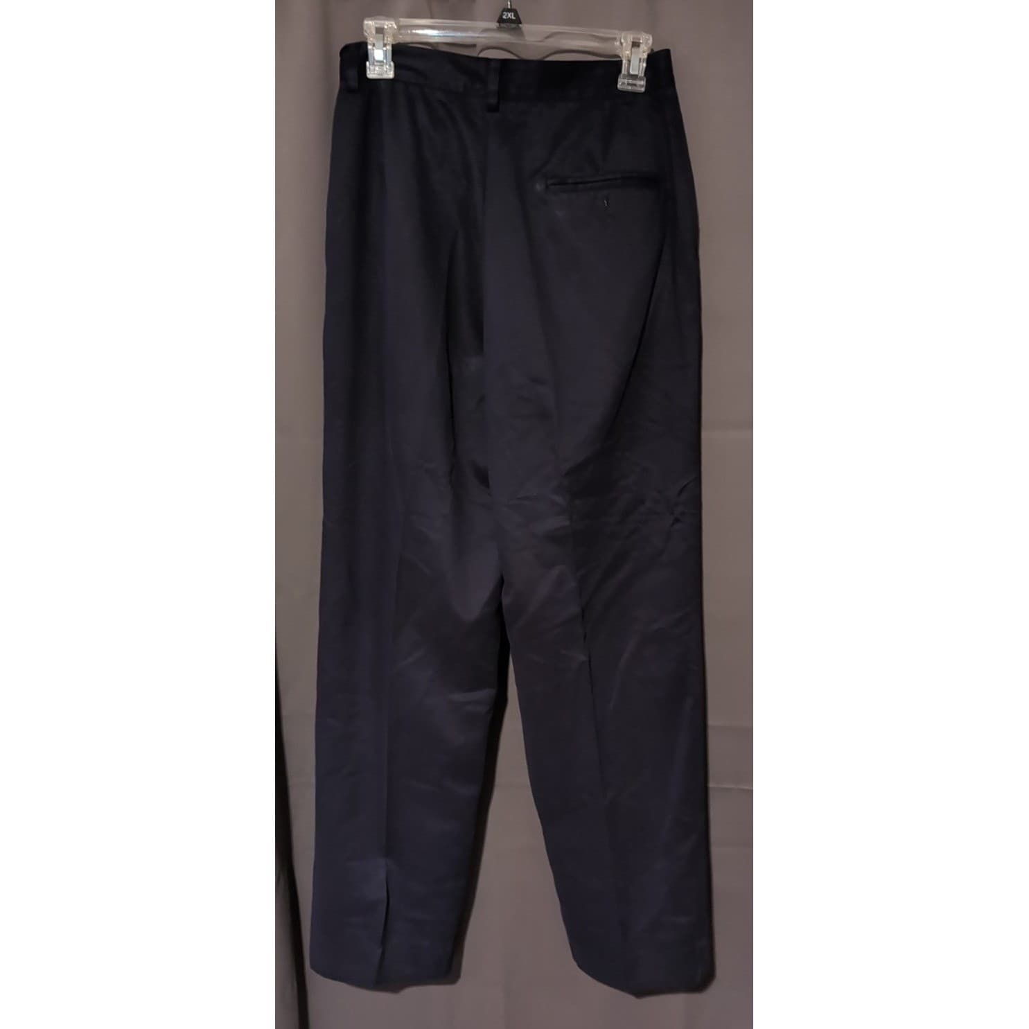 Izod Club Navy Blue Double Pleated High Rise Trousers, Women's Size 10 Pants - Thumbnail 4