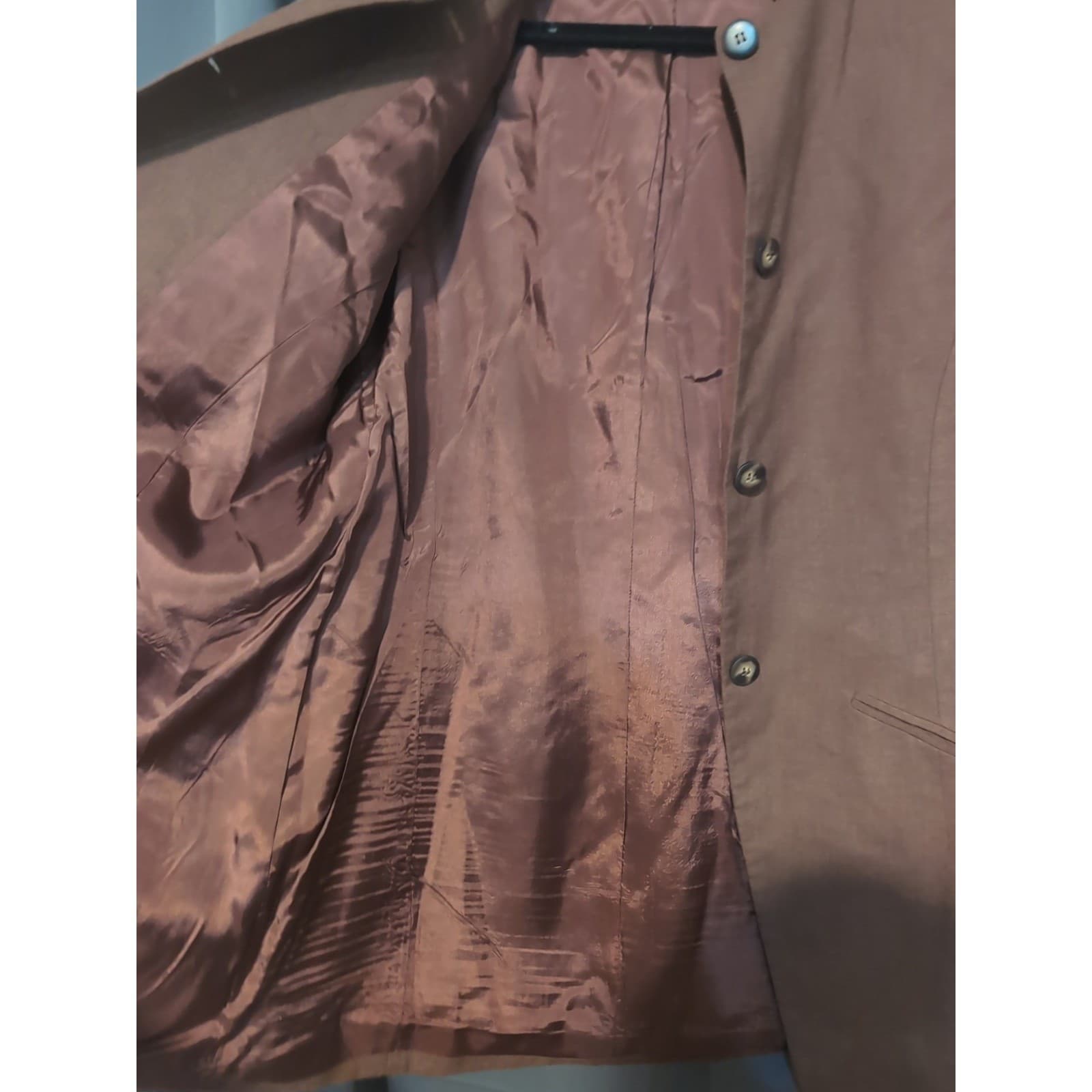 Chaus Brown Collarless Blazer, Women's Size 6 Jacket, 126519 - Thumbnail 8
