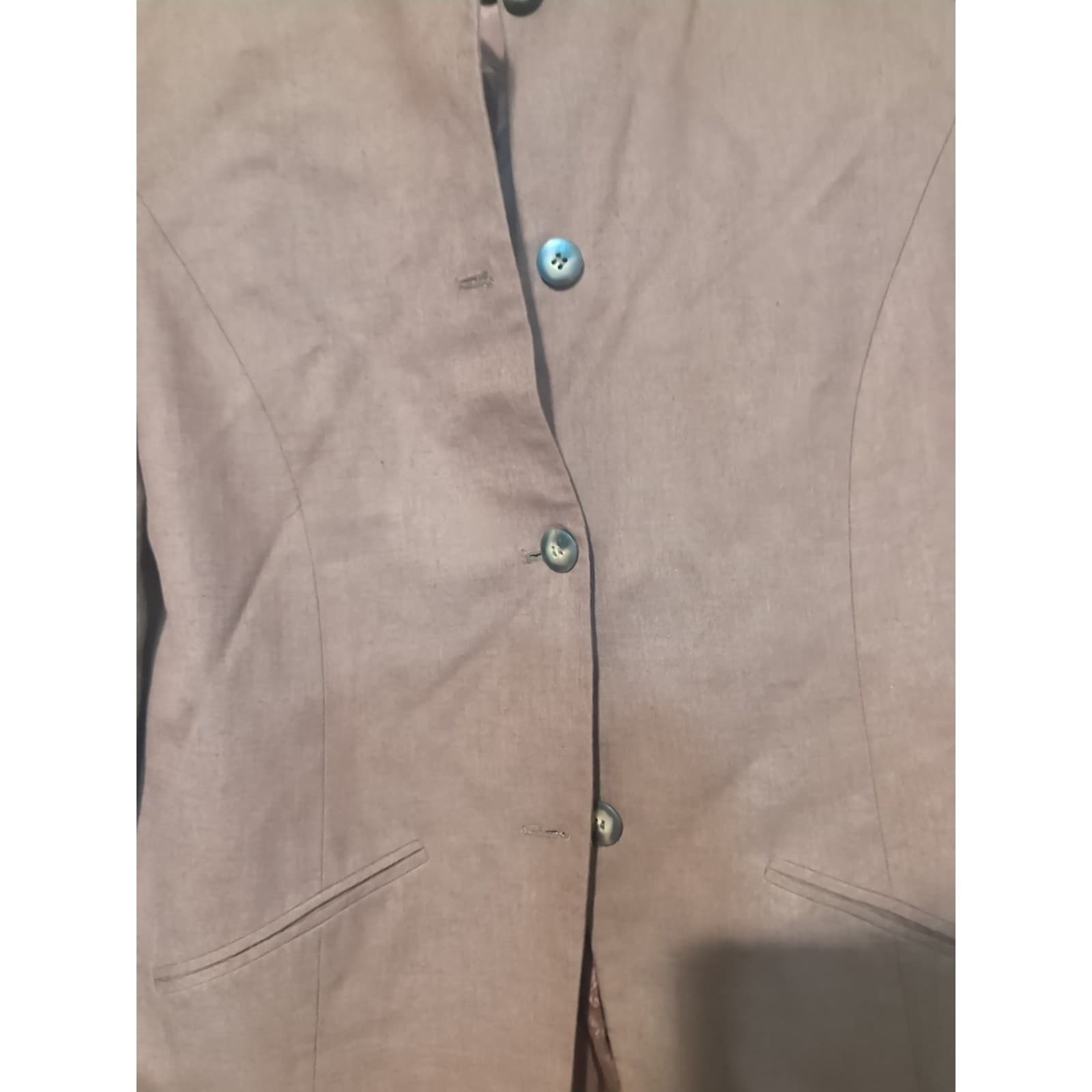 Chaus Brown Collarless Blazer, Women's Size 6 Jacket, 126519 - Thumbnail 7