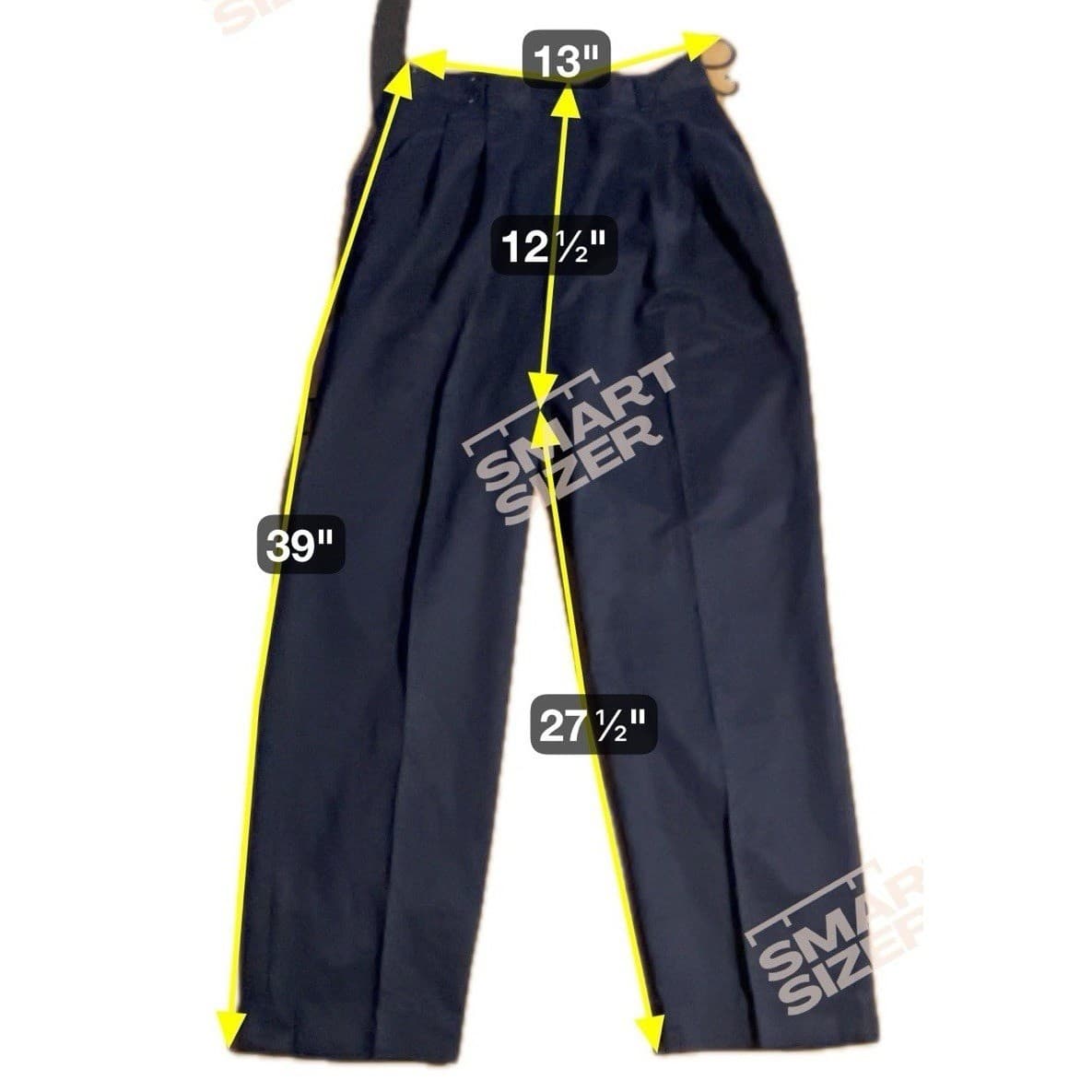 Izod Club Navy Blue Double Pleated High Rise Trousers, Women's Size 10 Pants - Thumbnail 2