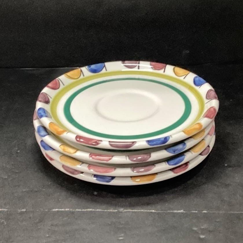 Mikasa Handcrafted Collection Salad Plates, Set of 4, Vtg Stoneware, Dinnerware - Thumbnail 8