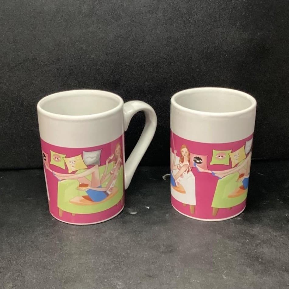 Royal Norfolk Girl Time Coffee Cups, Set of 2, Vintage Inspired Mugs, Drinkware - Thumbnail 3