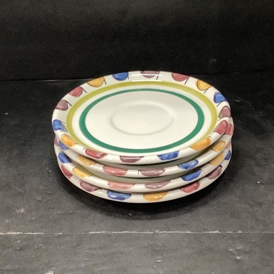 Mikasa Handcrafted Collection Salad Plates, Set of 4, Vtg Stoneware, Dinnerware - Thumbnail 9
