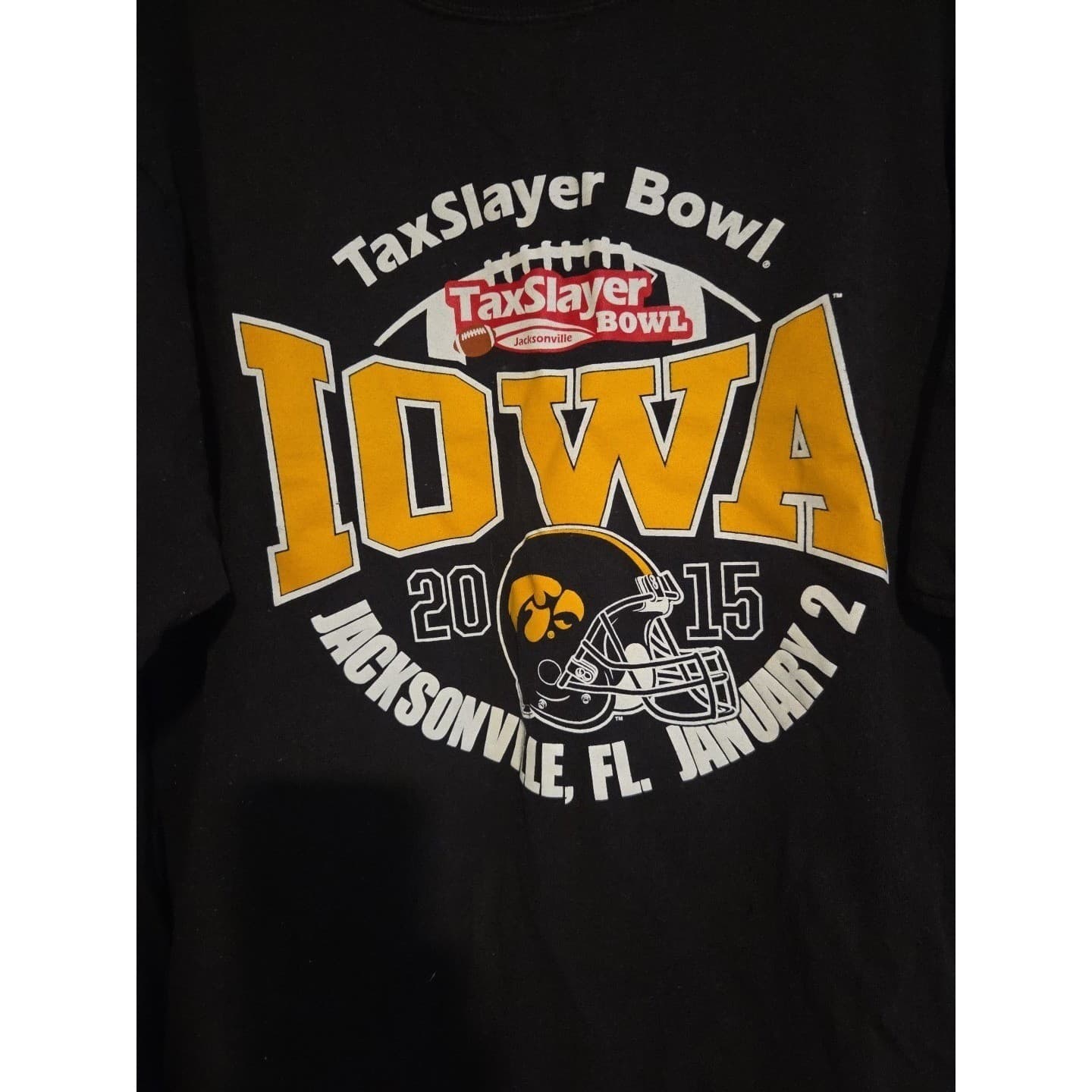 Champion Iowa Hawkeyes 2015 TaxSlayer Bowl Long Sleeve Black T-Shirt Men's Large - Thumbnail 6