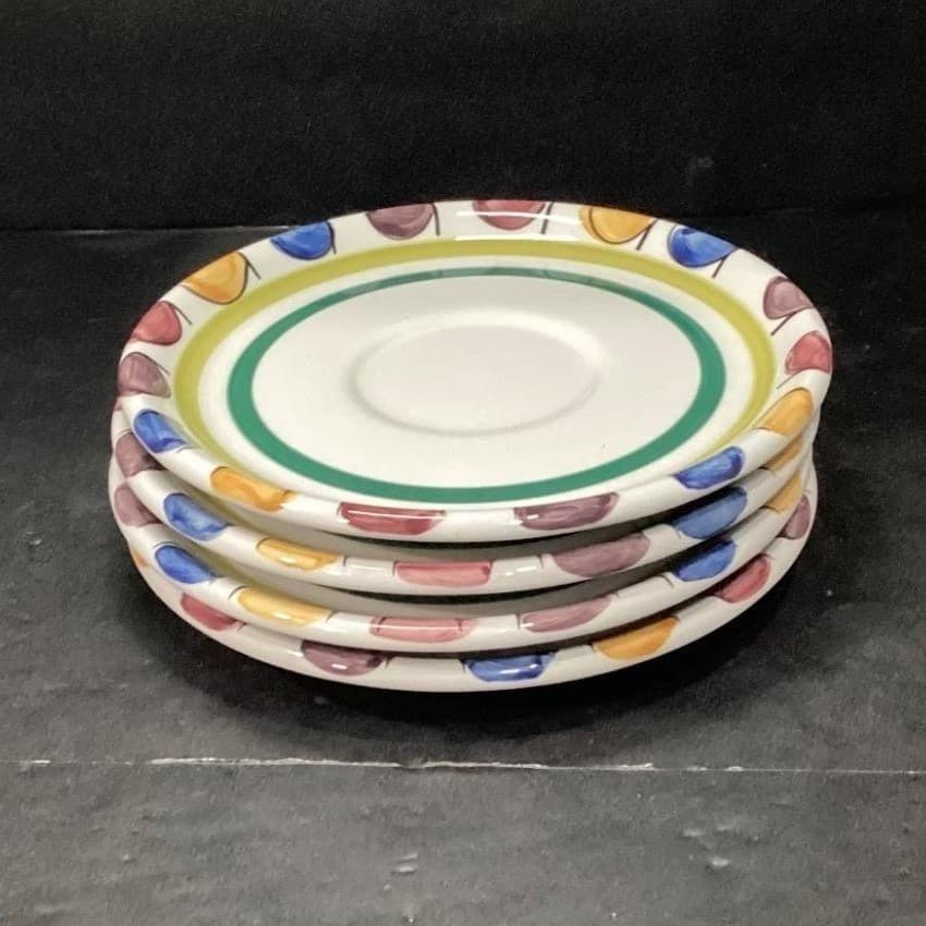 Mikasa Handcrafted Collection Salad Plates, Set of 4, Vtg Stoneware, Dinnerware - Thumbnail 7
