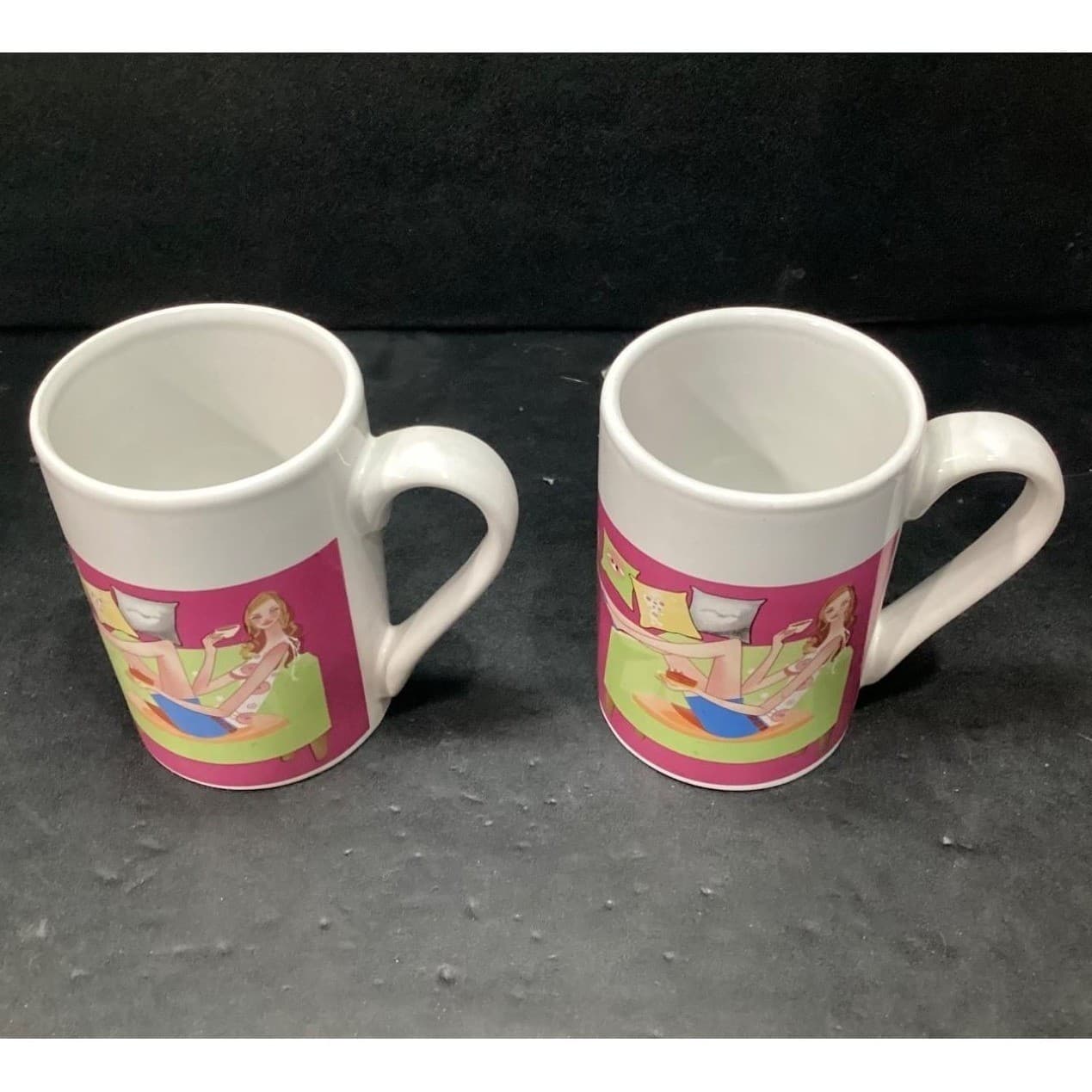 Royal Norfolk Girl Time Coffee Cups, Set of 2, Vintage Inspired Mugs, Drinkware - Thumbnail 7