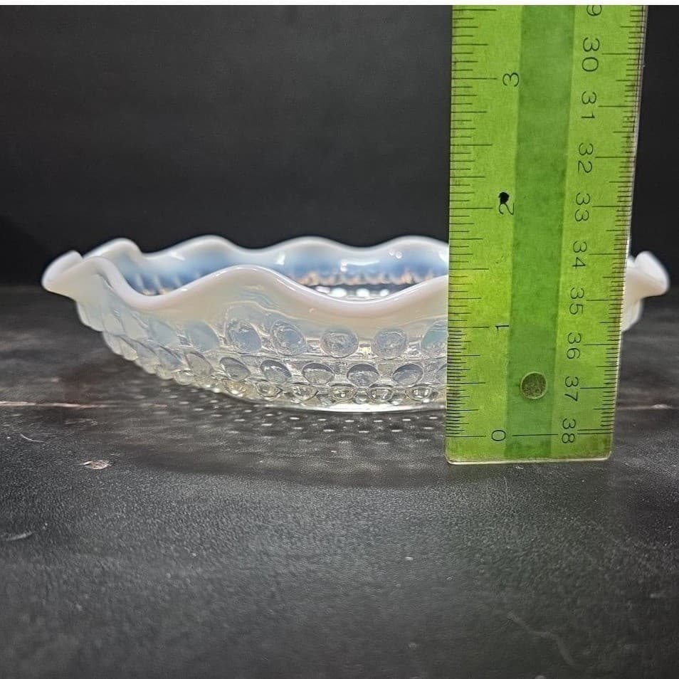 Anchor Hocking Moonstone Divided Dish, Vintage Clear to White Hobnail Bowl Decor - Thumbnail 6