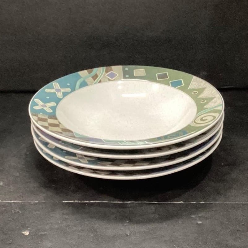 Studio Nova Intermezzo Salad Bowls, Set of 4, Vintage Stoneware, Tableware - Thumbnail 7