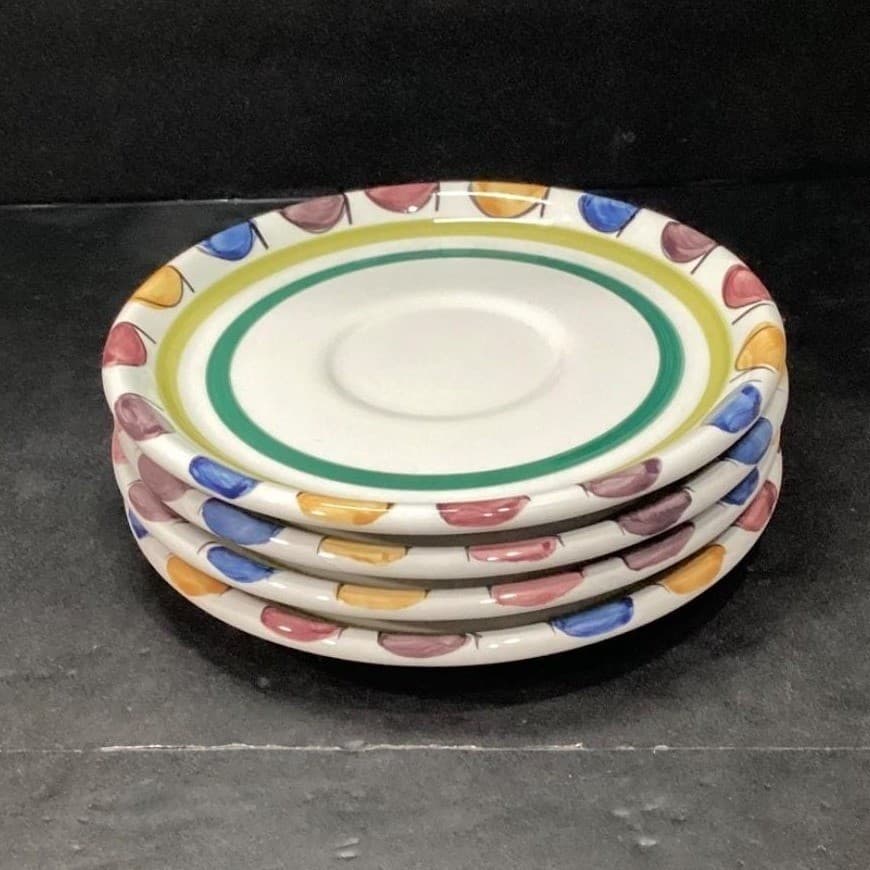 Mikasa Handcrafted Collection Salad Plates, Set of 4, Vtg Stoneware, Dinnerware - Thumbnail 6