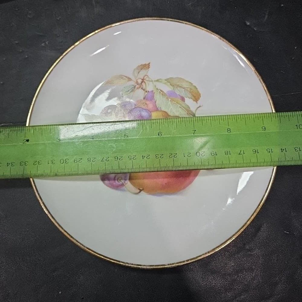 Schumann Arzberg Fruit Design Luncheon Plates, Set Of 4, Bavaria Germany China - Thumbnail 5