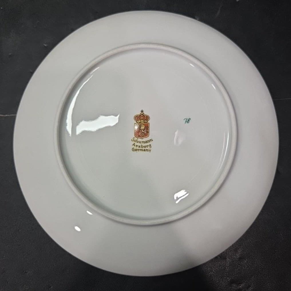 Schumann Arzberg Fruit Design Luncheon Plates, Set Of 4, Bavaria Germany China - Thumbnail 4