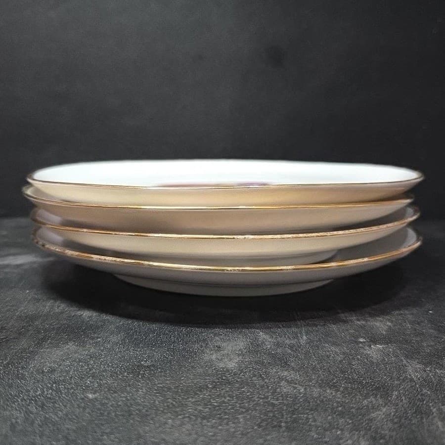 Schumann Arzberg Fruit Design Luncheon Plates, Set Of 4, Bavaria Germany China - Thumbnail 8