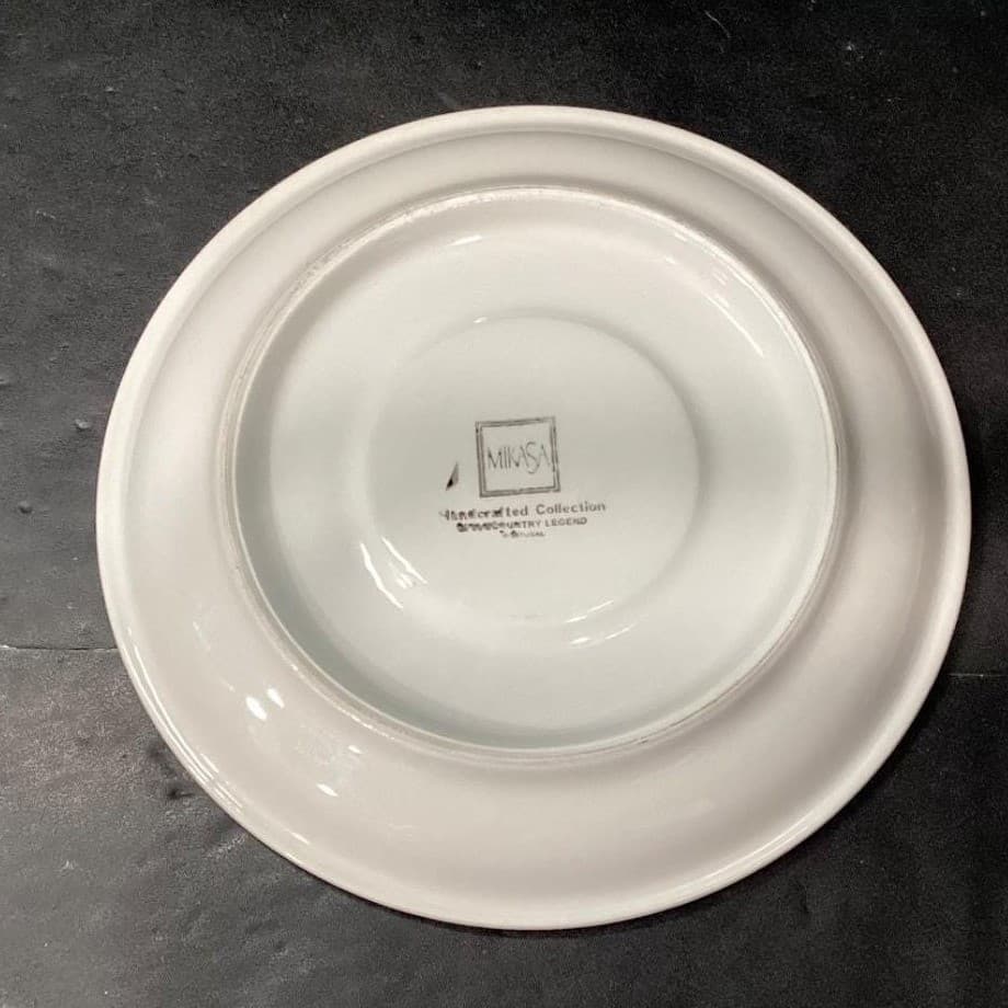 Mikasa Handcrafted Collection Salad Plates, Set of 4, Vtg Stoneware, Dinnerware - Thumbnail 4