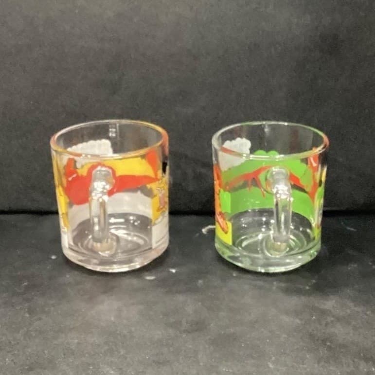 McDonalds Garfield Odie Cups, Set of 2, Vintage Jim Davis Glass Mugs, Drinkware - Thumbnail 5