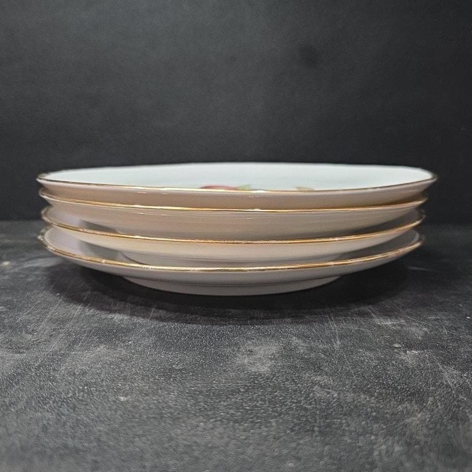 Schumann Arzberg Fruit Design Luncheon Plates, Set Of 4, Bavaria Germany China - Thumbnail 9
